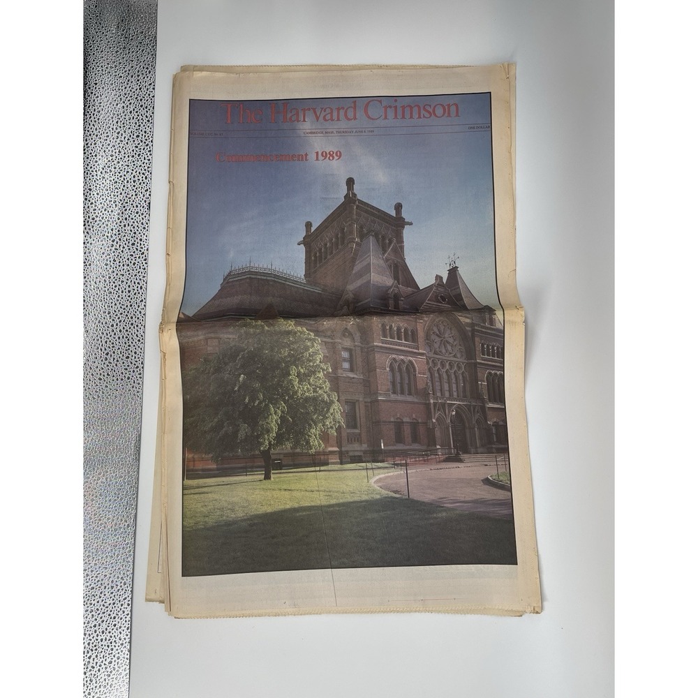 1989 Harvard Crimson Commencement Newspaper Harvard University Vintage